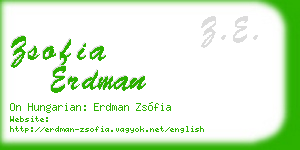 zsofia erdman business card